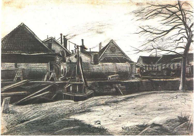 Factory (1882) Vincent van Gogh tablo - Dekolata