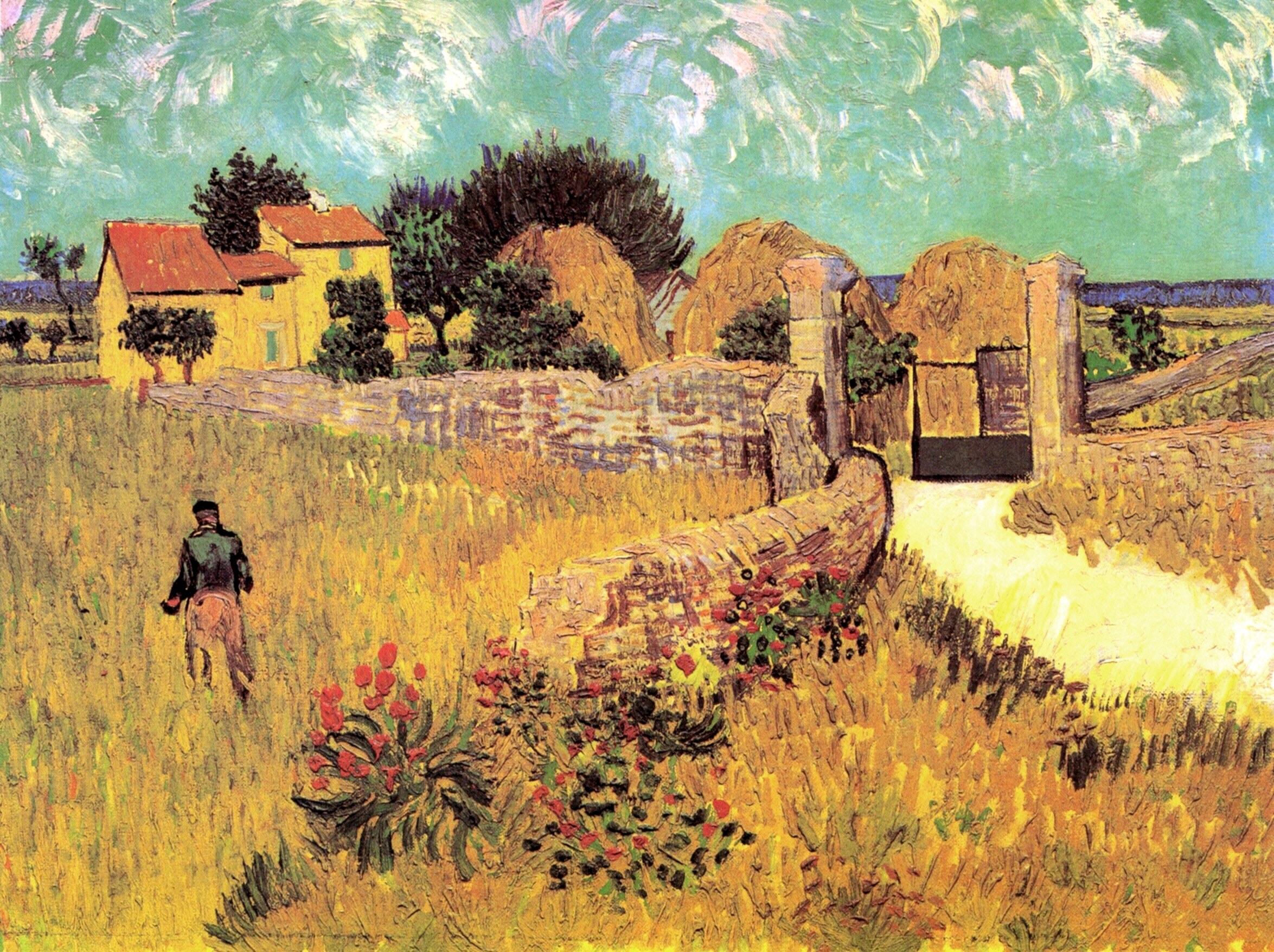 Farmhouse in Provence (1888) Vincent van Gogh tablo - Dekolata