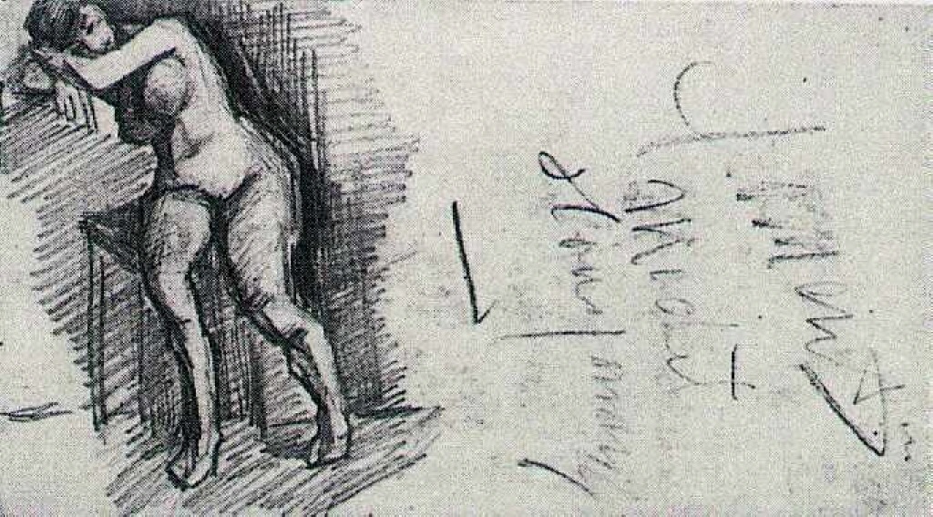 Female Nude, Seated (1886) Vincent van Gogh tablo - Dekolata