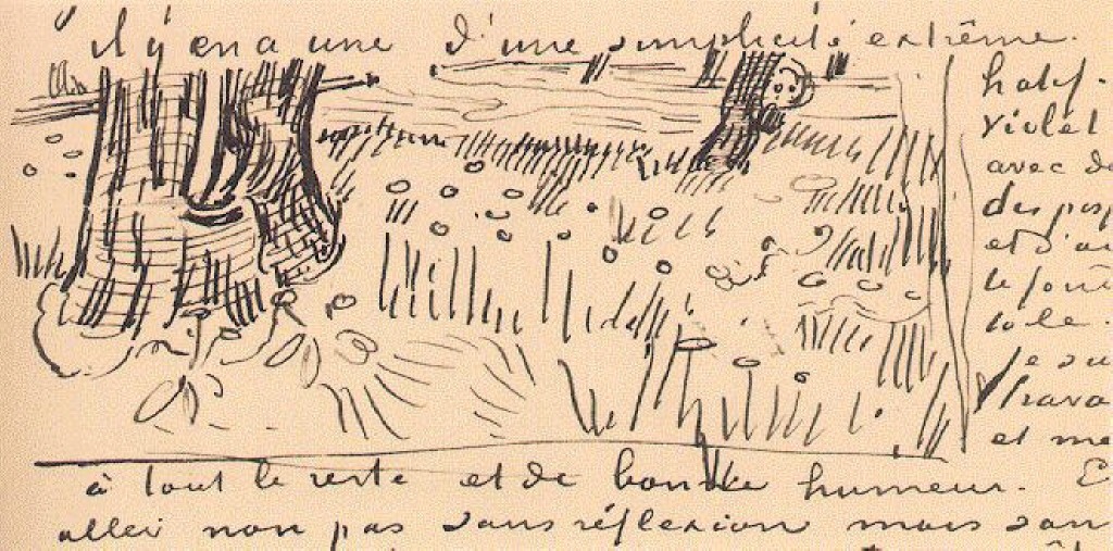 Field of Grass with Dandelions and Tree Trunks (1890) Vincent van Gogh tablo - Dekolata