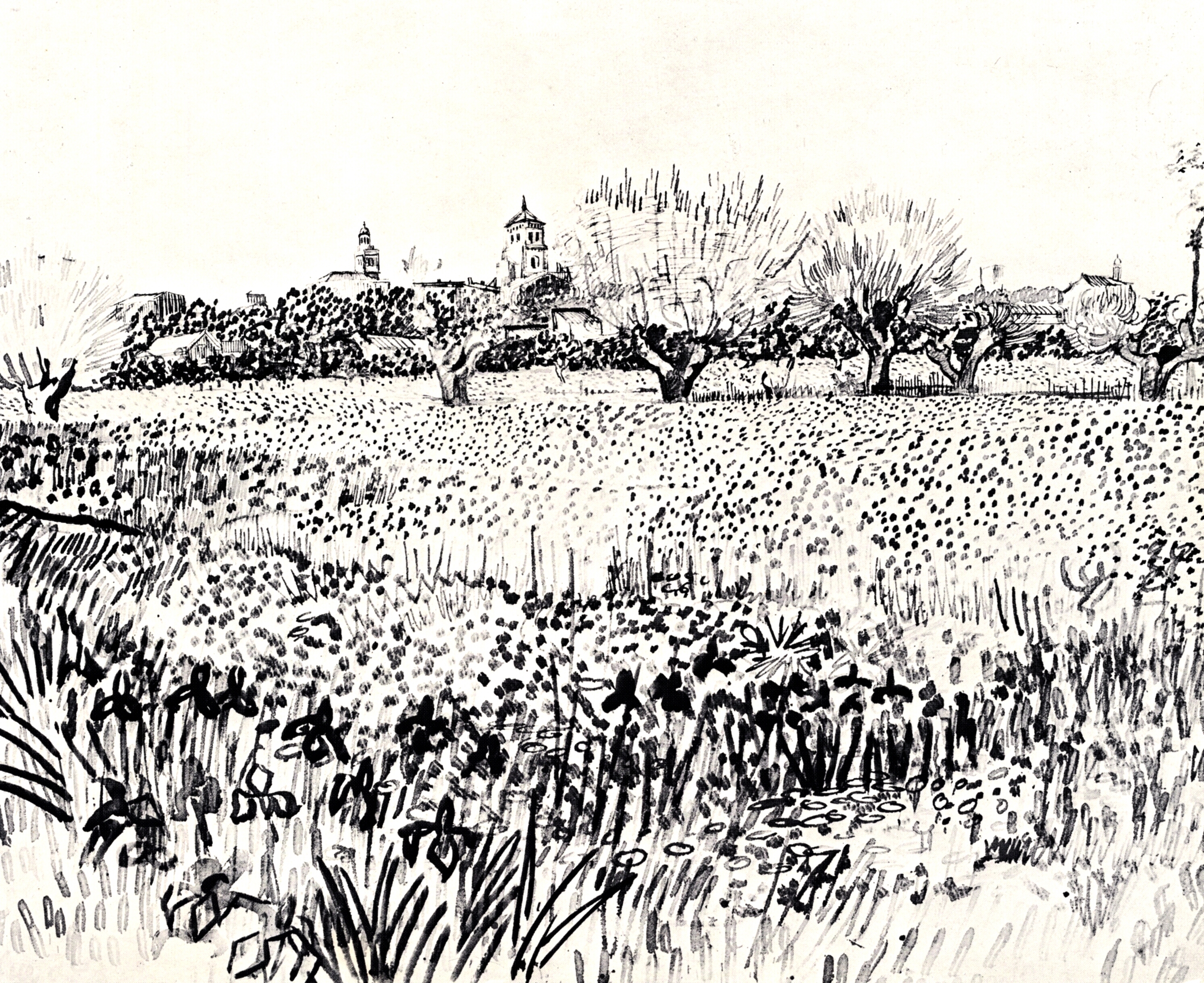 Field with Flowers (1888) Vincent van Gogh tablo - Dekolata