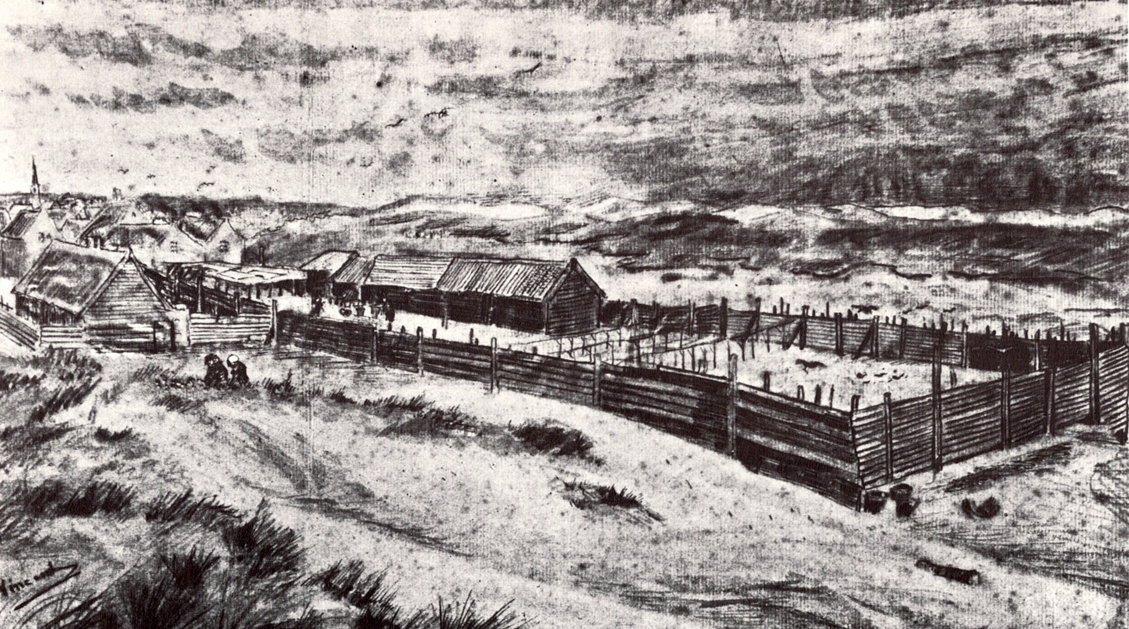 Fish Drying Barn (1882) Vincent van Gogh tablo - Dekolata