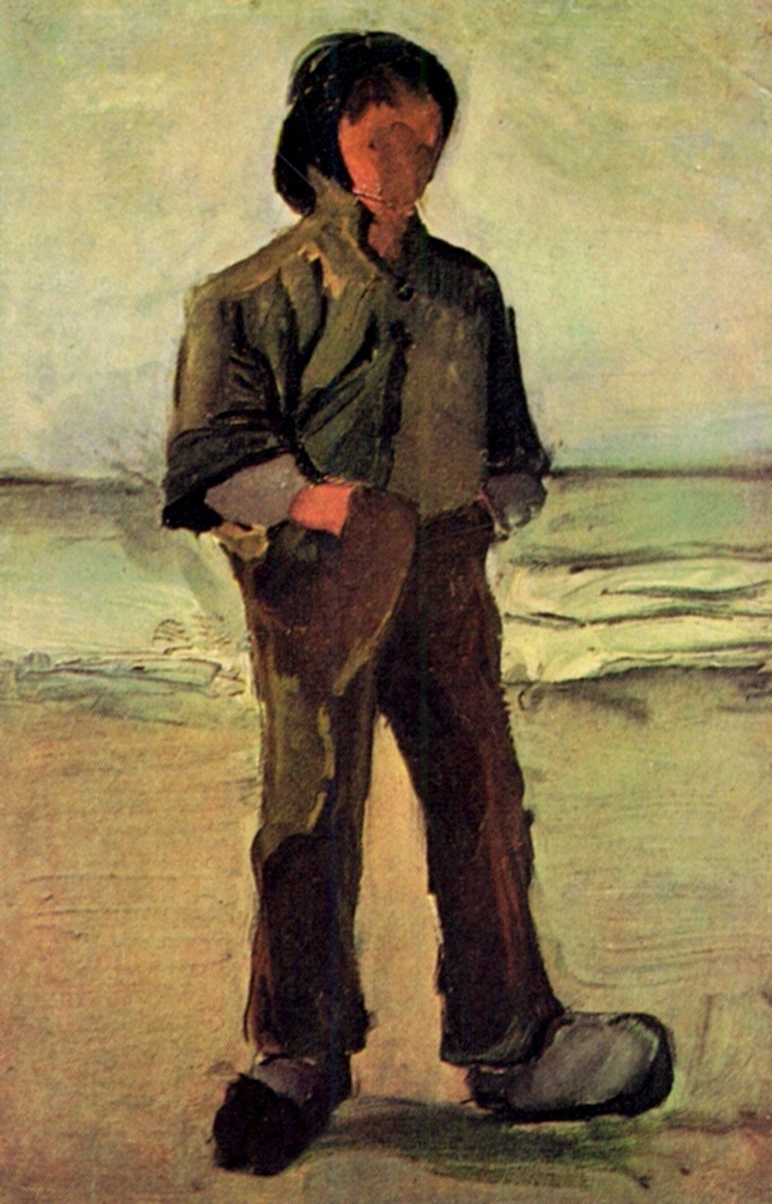Fisherman on the Beach (1882) Vincent van Gogh tablo - Dekolata