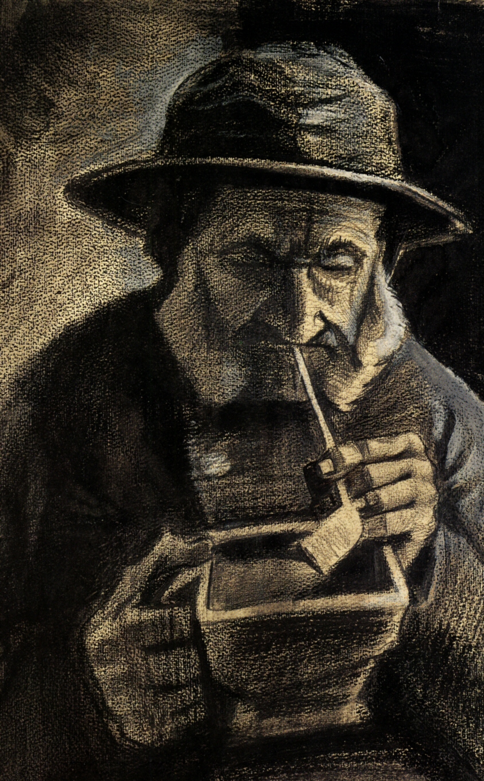 Fisherman with Sou'wester, Pipe and Coal pan (1883) Vincent van Gogh tablo - Dekolata
