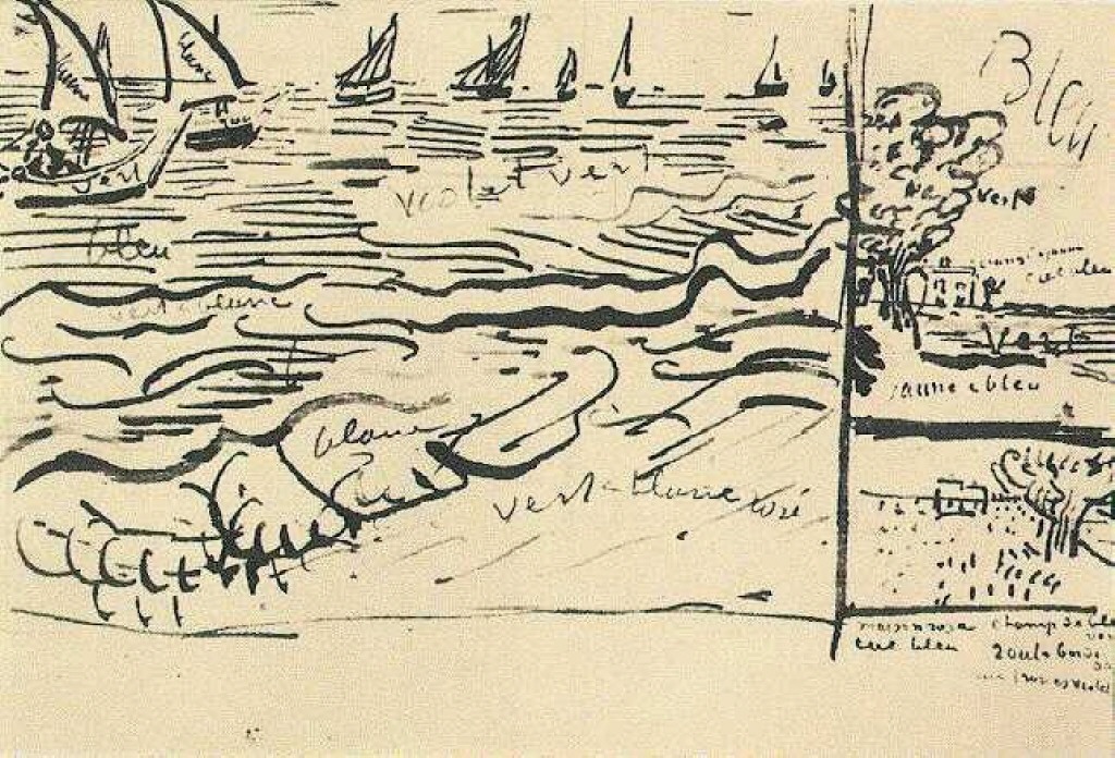 Fishing Boats at Sea (1888) – Vincent van Gogh Tablo