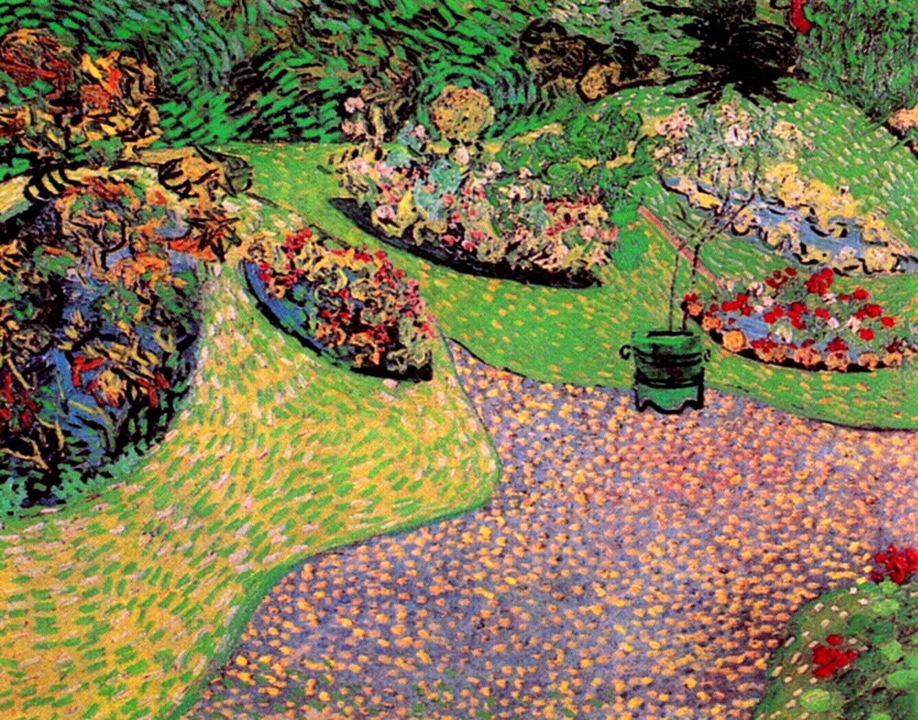 Garden in Auvers (1890) Vincent van Gogh tablo - Dekolata