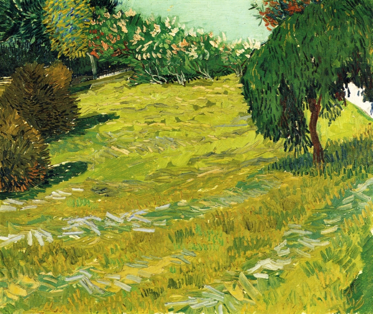 Garden with Weeping Willow (1888) – Vincent van Gogh Tablo