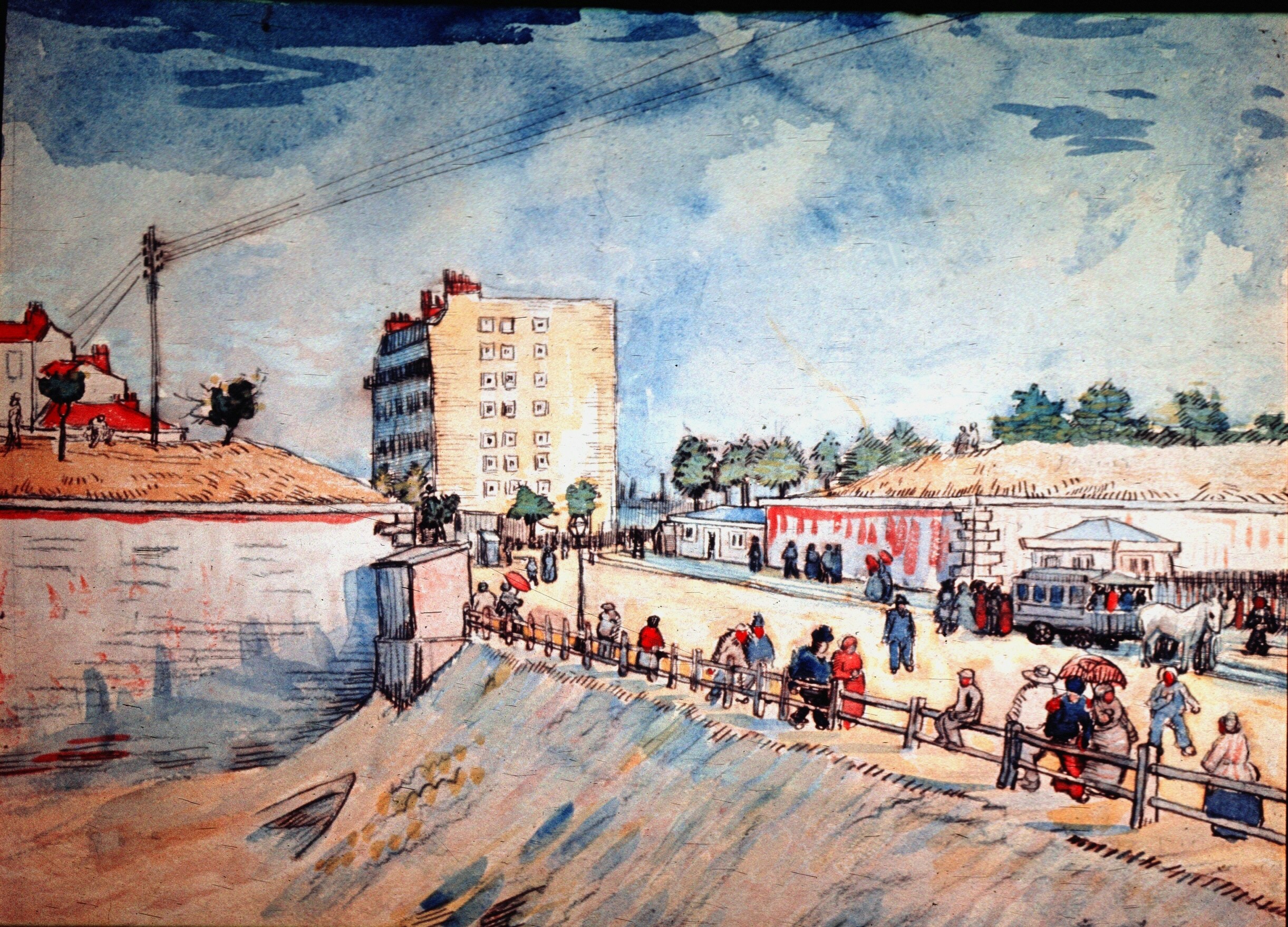 Gate in the Paris Ramparts (1887) – Vincent van Gogh Tablo