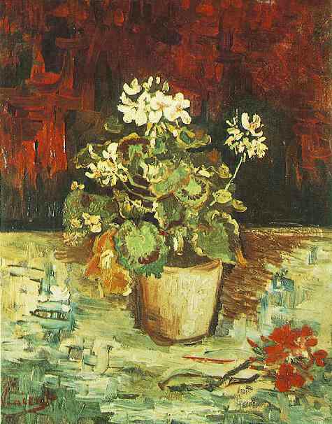 Geranium in a Flowerpot (1886) Vincent van Gogh tablo - Dekolata