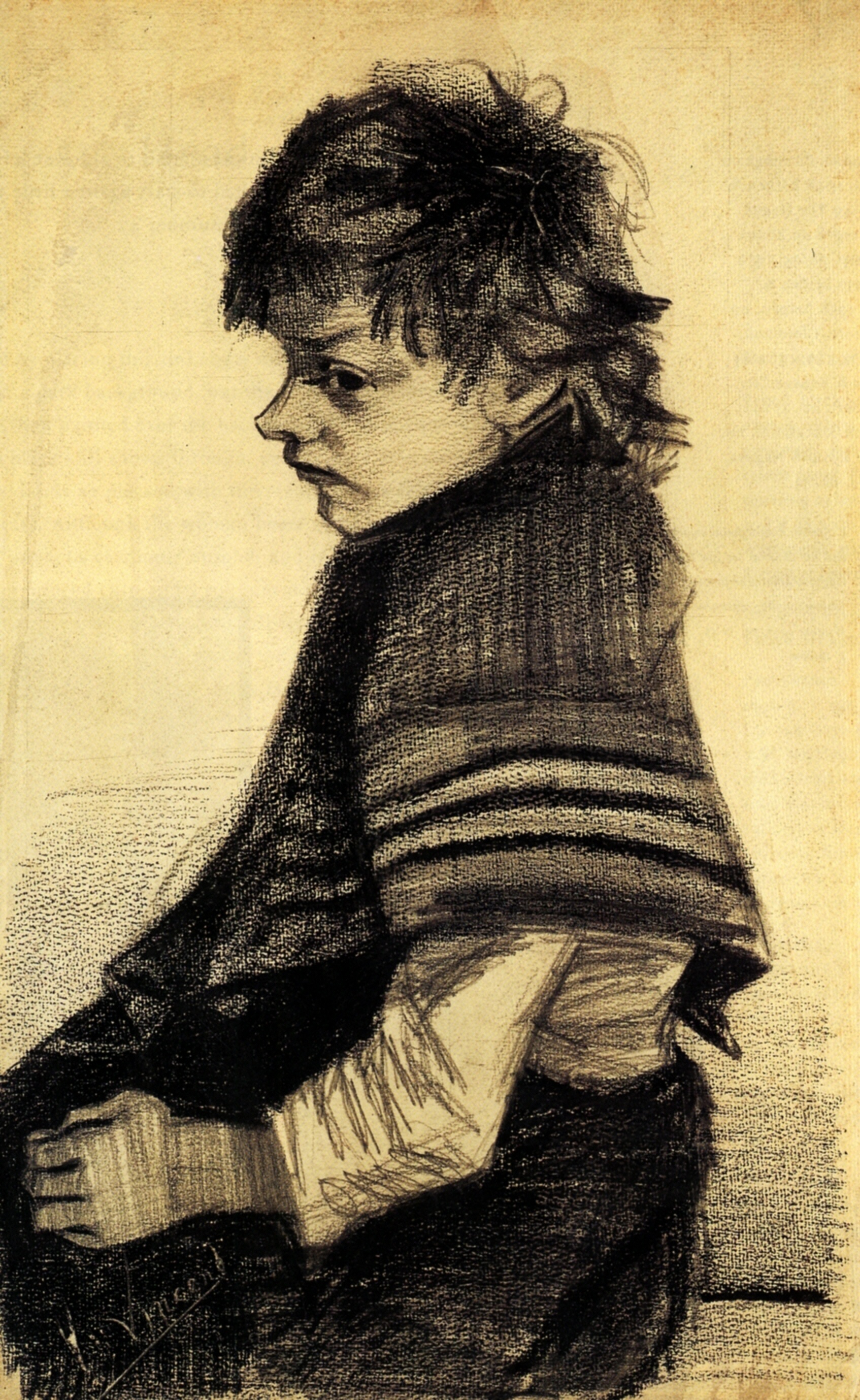 Girl with a Shawl (1883) Vincent van Gogh tablo - Dekolata