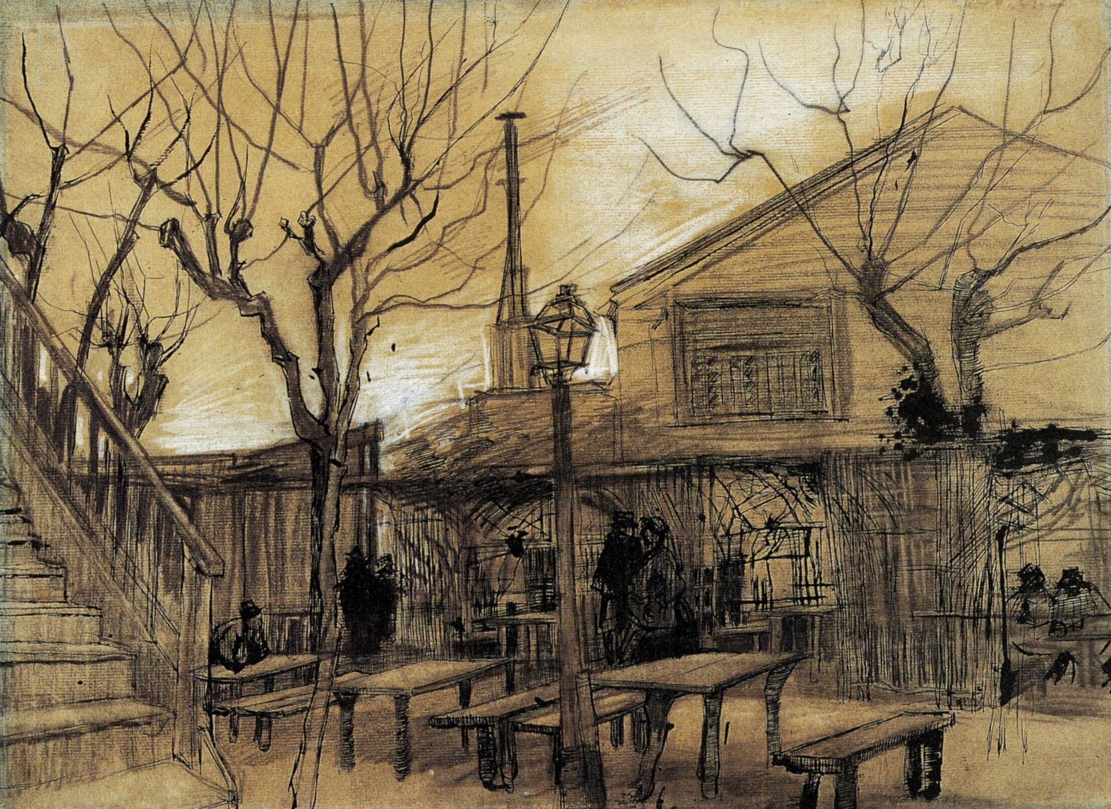 Guinguette (1886) Vincent van Gogh tablo - Dekolata
