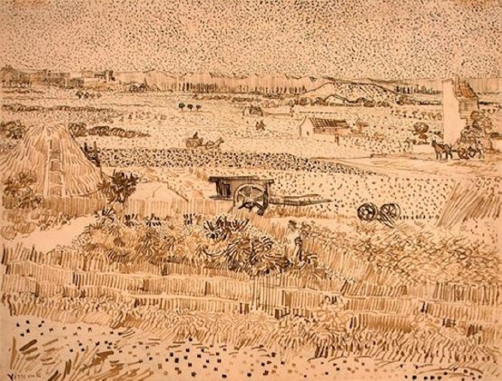 Harvest Landscape (1888) Vincent van Gogh tablo - Dekolata