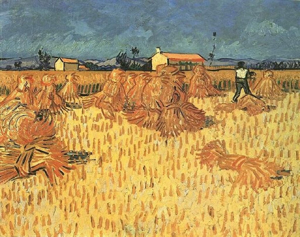 Harvest in Provence (1888) – Vincent van Gogh Tablo