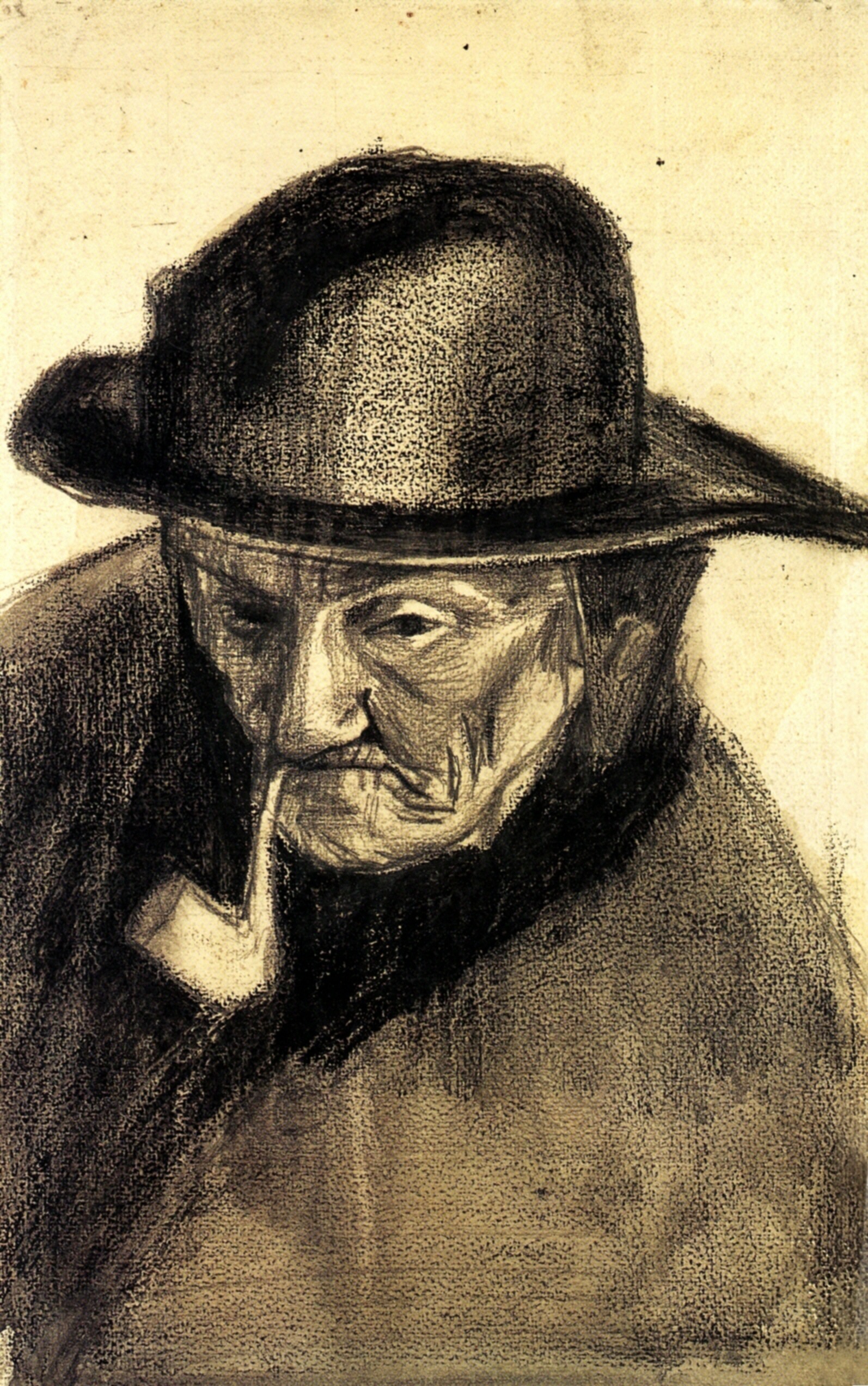 Head of a Fisherman with a Sou'wester (1883) Vincent van Gogh tablo - Dekolata