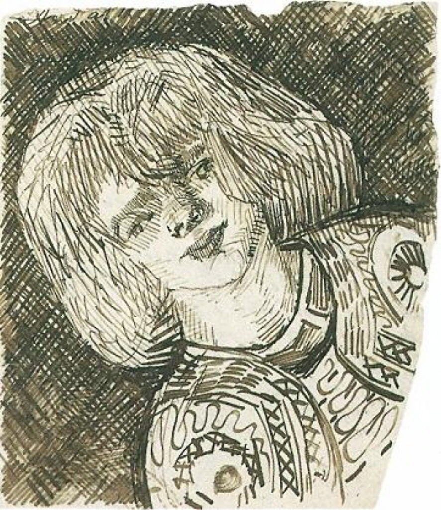 Head of a Girl (1888) Vincent van Gogh tablo - Dekolata