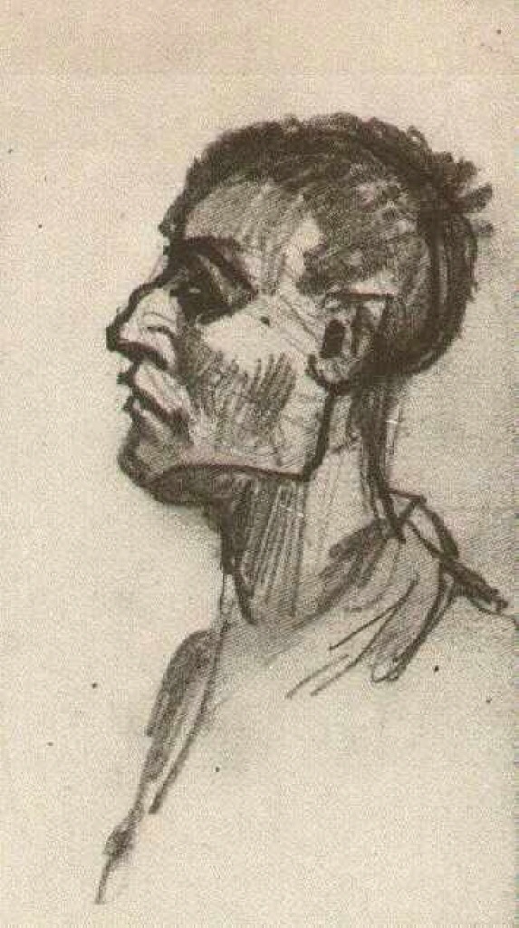Head of a Man, Bareheaded (1885) Vincent van Gogh tablo - Dekolata