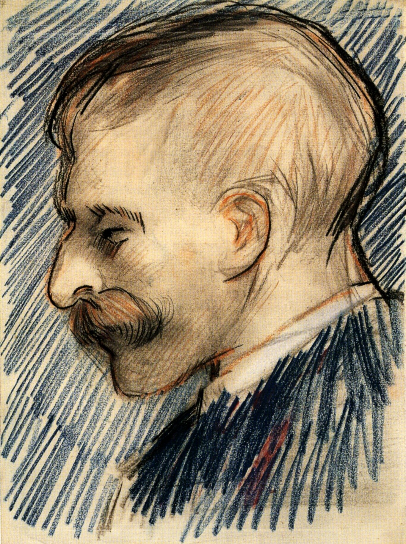 Head of a Man (Possibly Theo van Gogh) (1887) Vincent van Gogh tablo - Dekolata