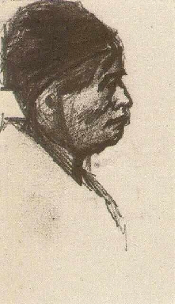 Head of a Man with Cap (1885) – Vincent van Gogh Tablo