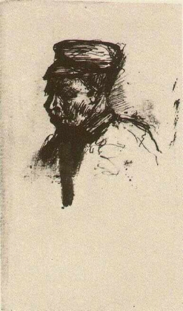 Head of a Peasant with Cap (1885) Vincent van Gogh tablo - Dekolata