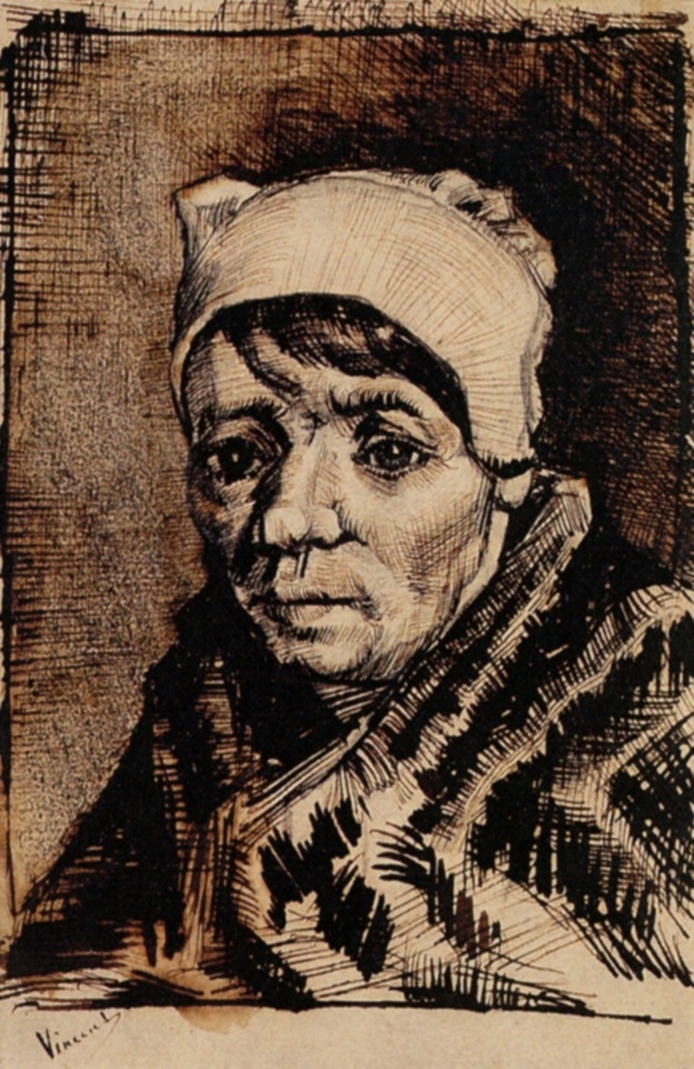 Head of a Woman (1882) Vincent van Gogh tablo - Dekolata