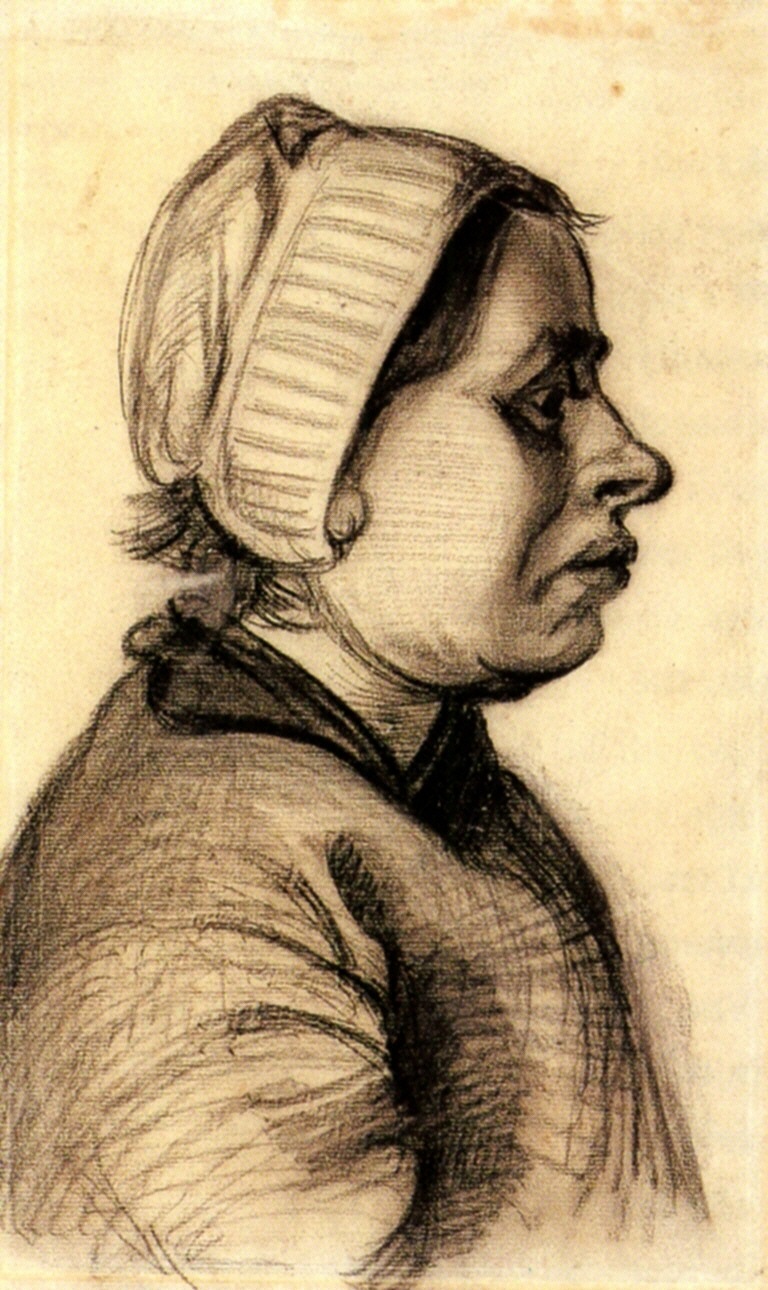 Head of a Woman (1884) Vincent van Gogh tablo - Dekolata