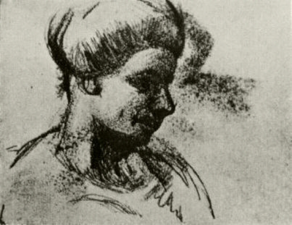 Head of a Woman (1886) Vincent van Gogh tablo - Dekolata