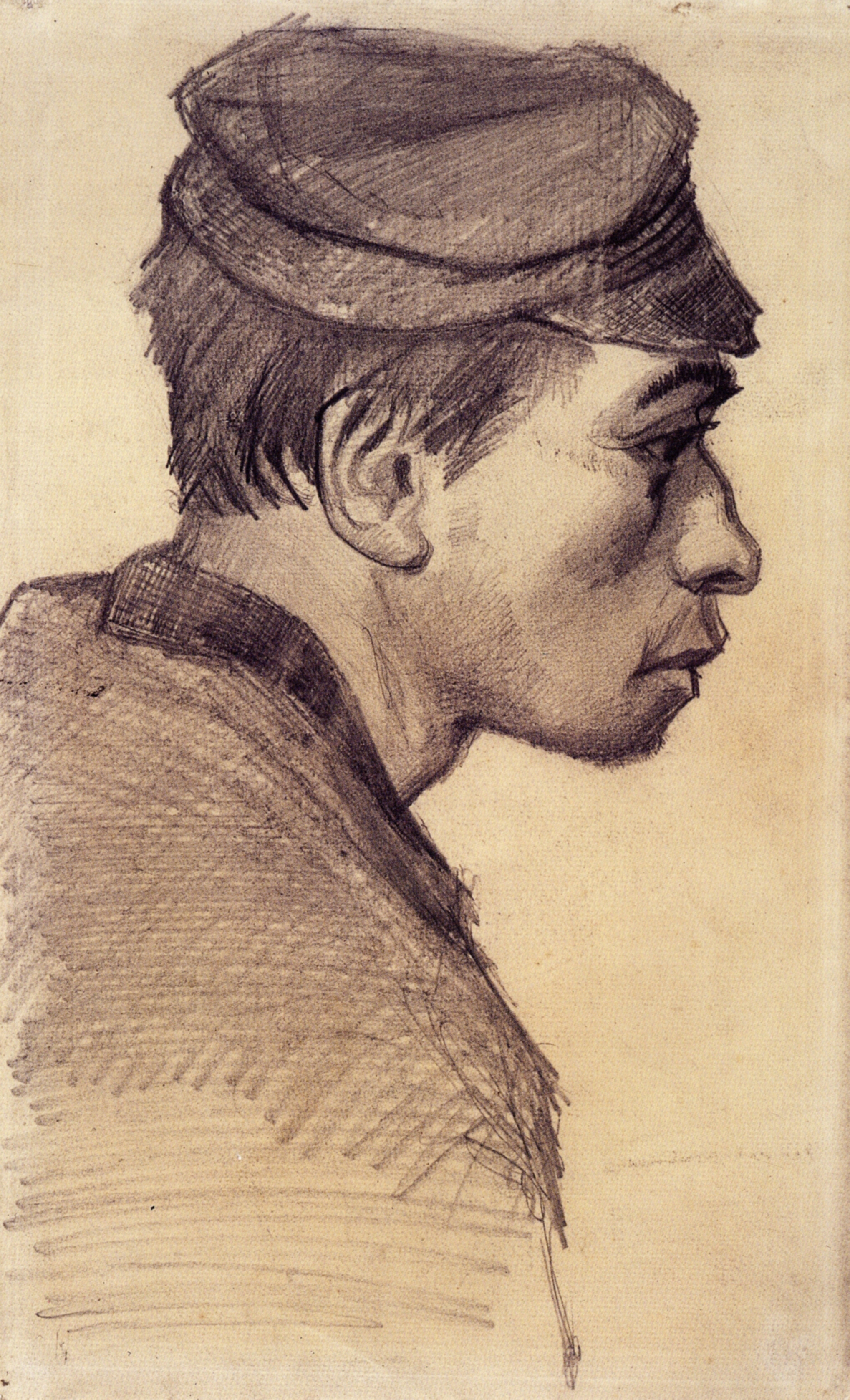 Head of a Young Man (1885) Vincent van Gogh tablo - Dekolata