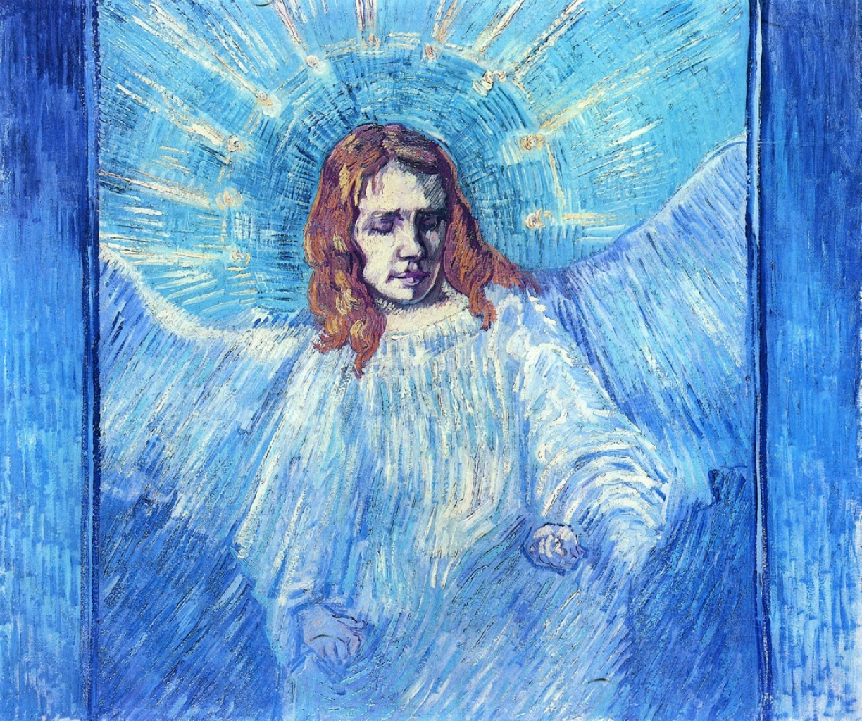 Head of an Angel, after Rembrandt (1889) Vincent van Gogh tablo - Dekolata