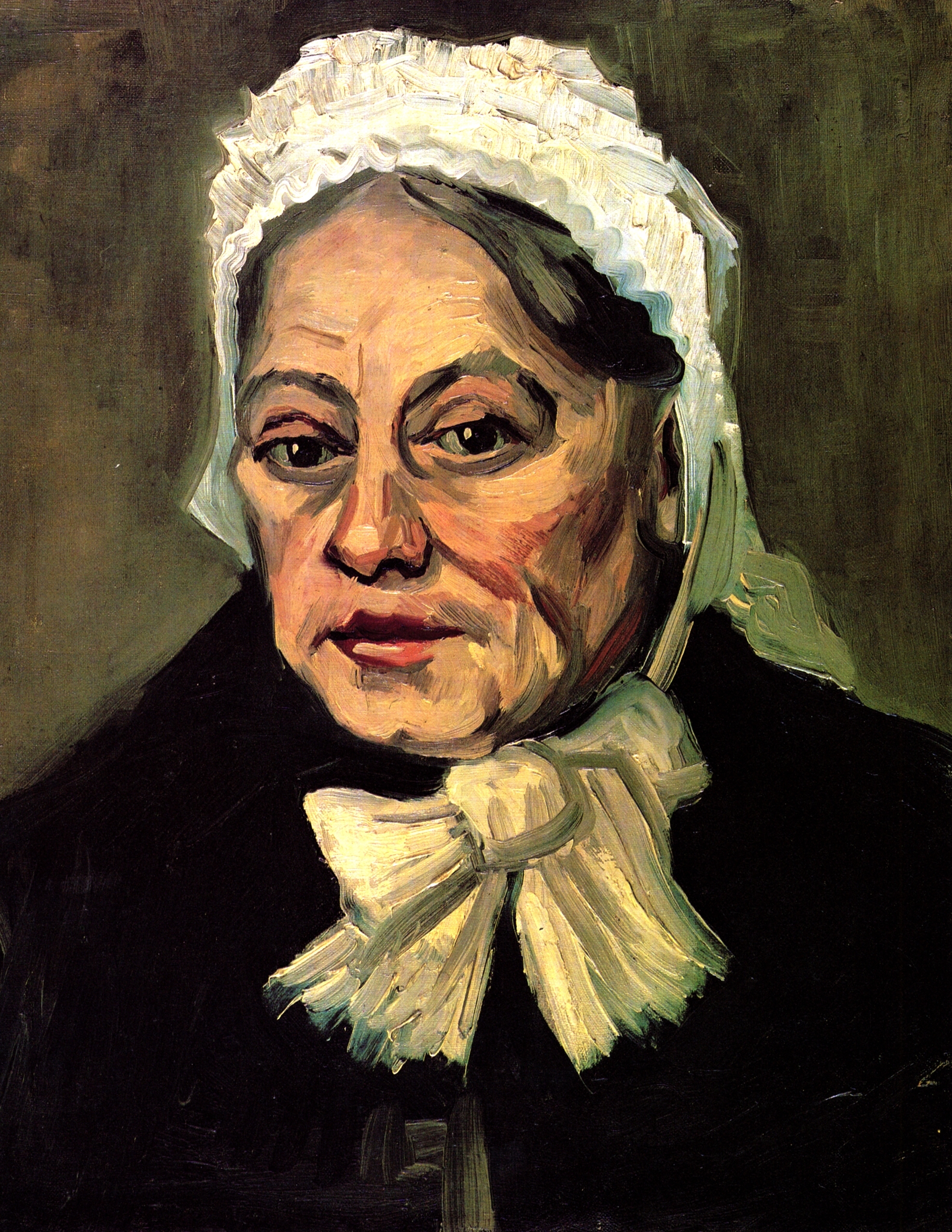 Head of an Old Woman with White Cap The Midwife (1885) Vincent van Gogh tablo - Dekolata