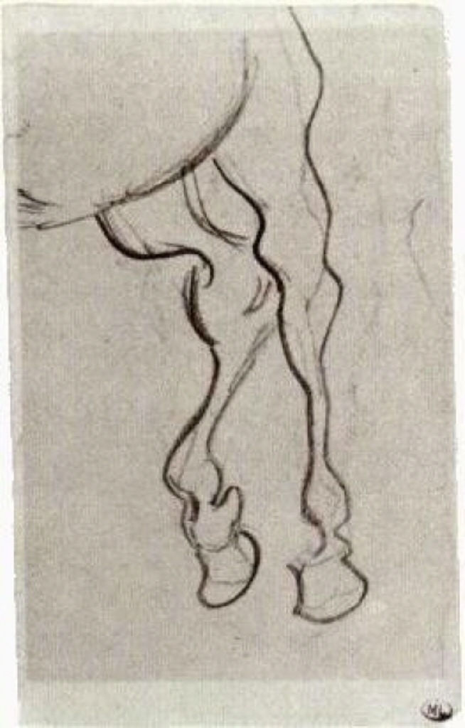 Hind Legs of a Horse (1890) Vincent van Gogh tablo - Dekolata
