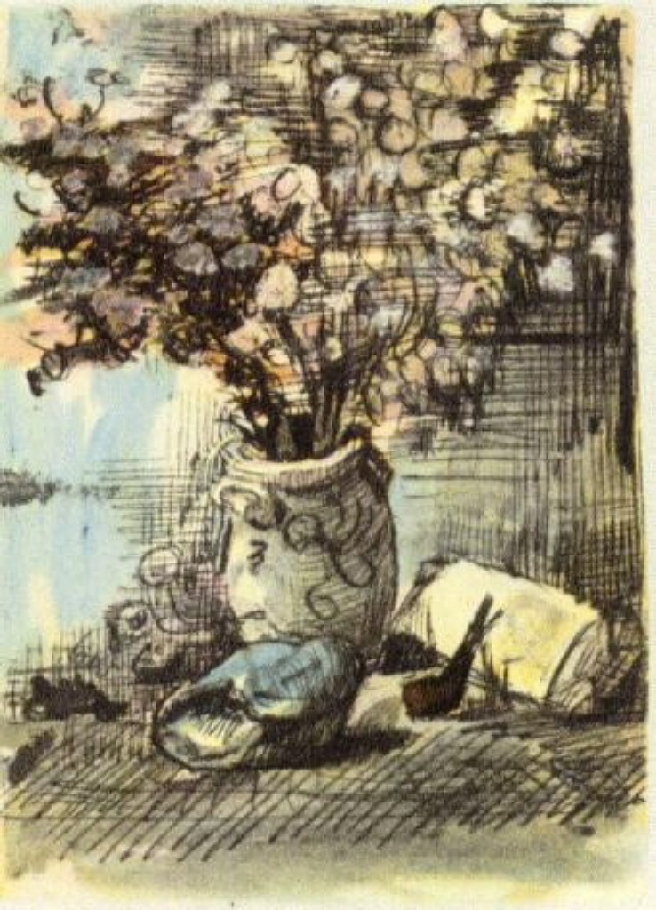 Honesty in a Vase (1885) Vincent van Gogh tablo - Dekolata