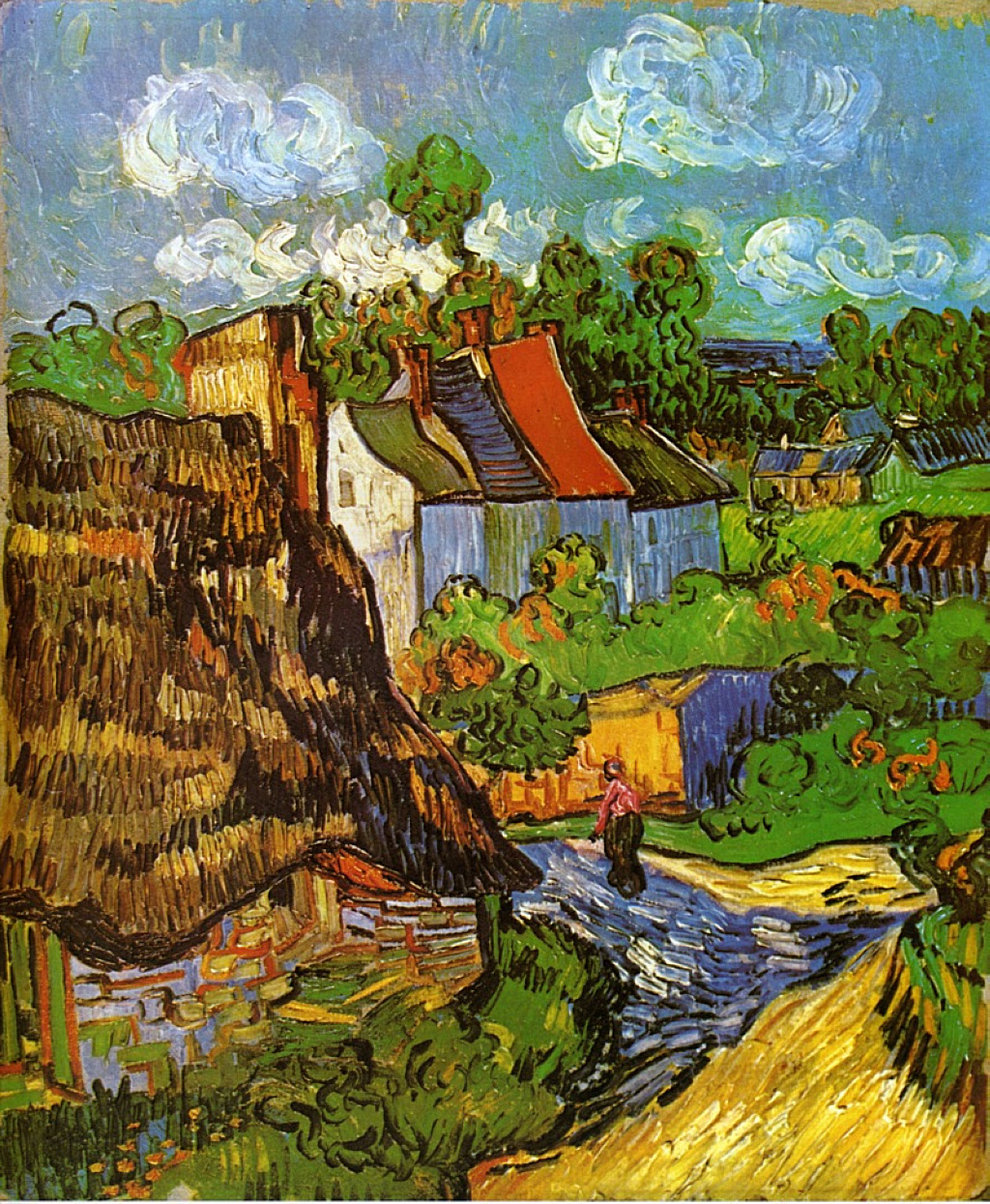 Houses in Auvers 2 (1890) Vincent van Gogh tablo - Dekolata