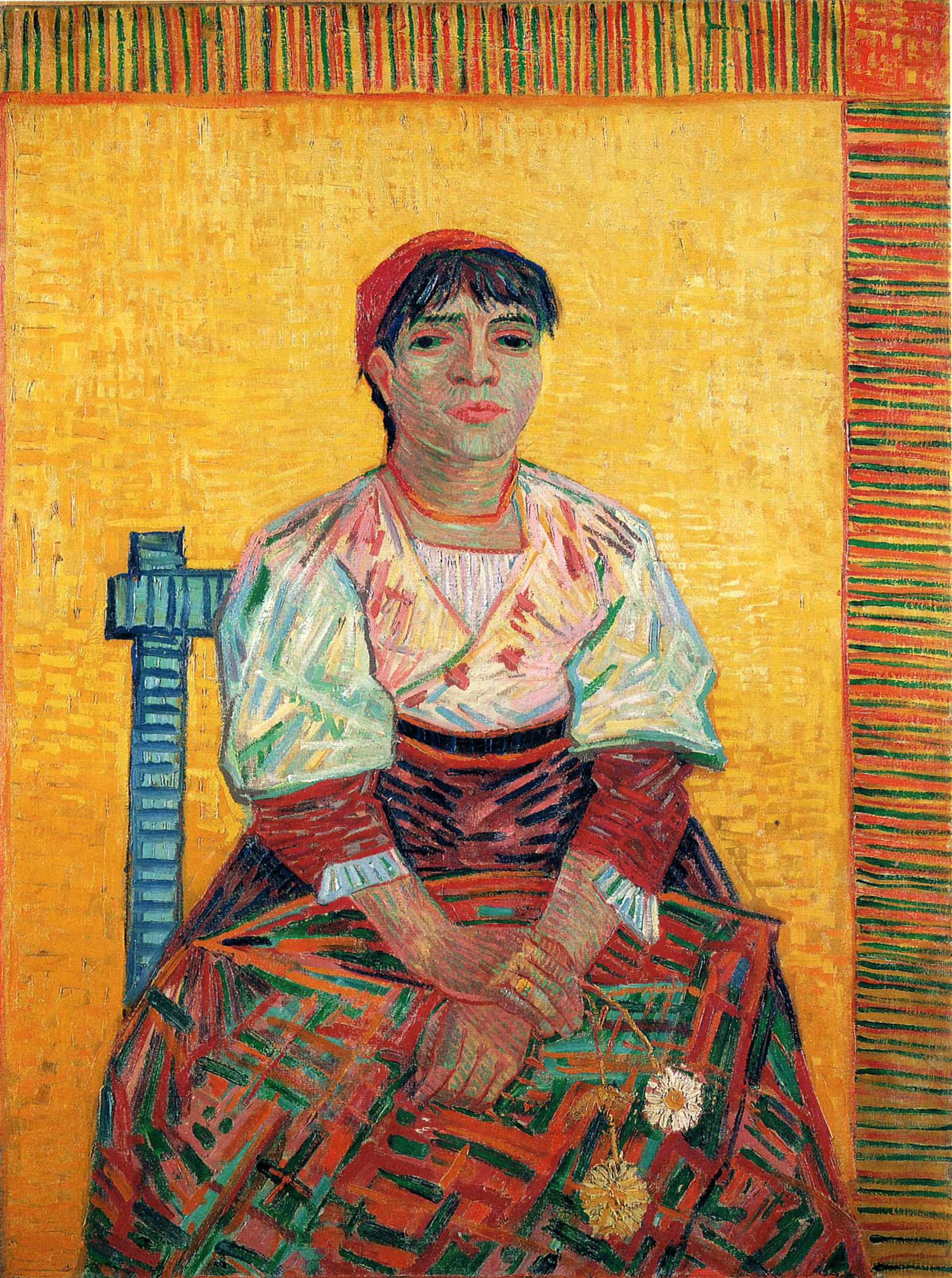 Italian Woman (Agostina Segatori) (1887) Vincent van Gogh tablo - Dekolata