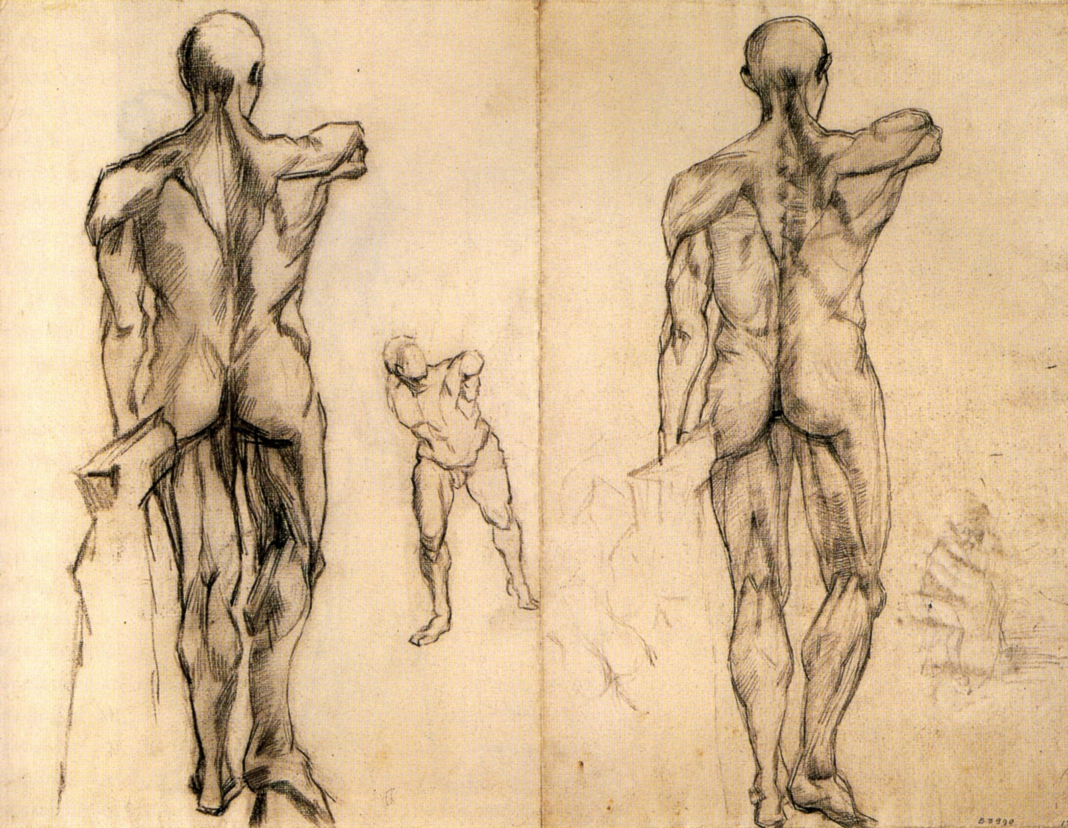 L'Ecorche and Borghese Gladiator (1887) Vincent van Gogh tablo - Dekolata