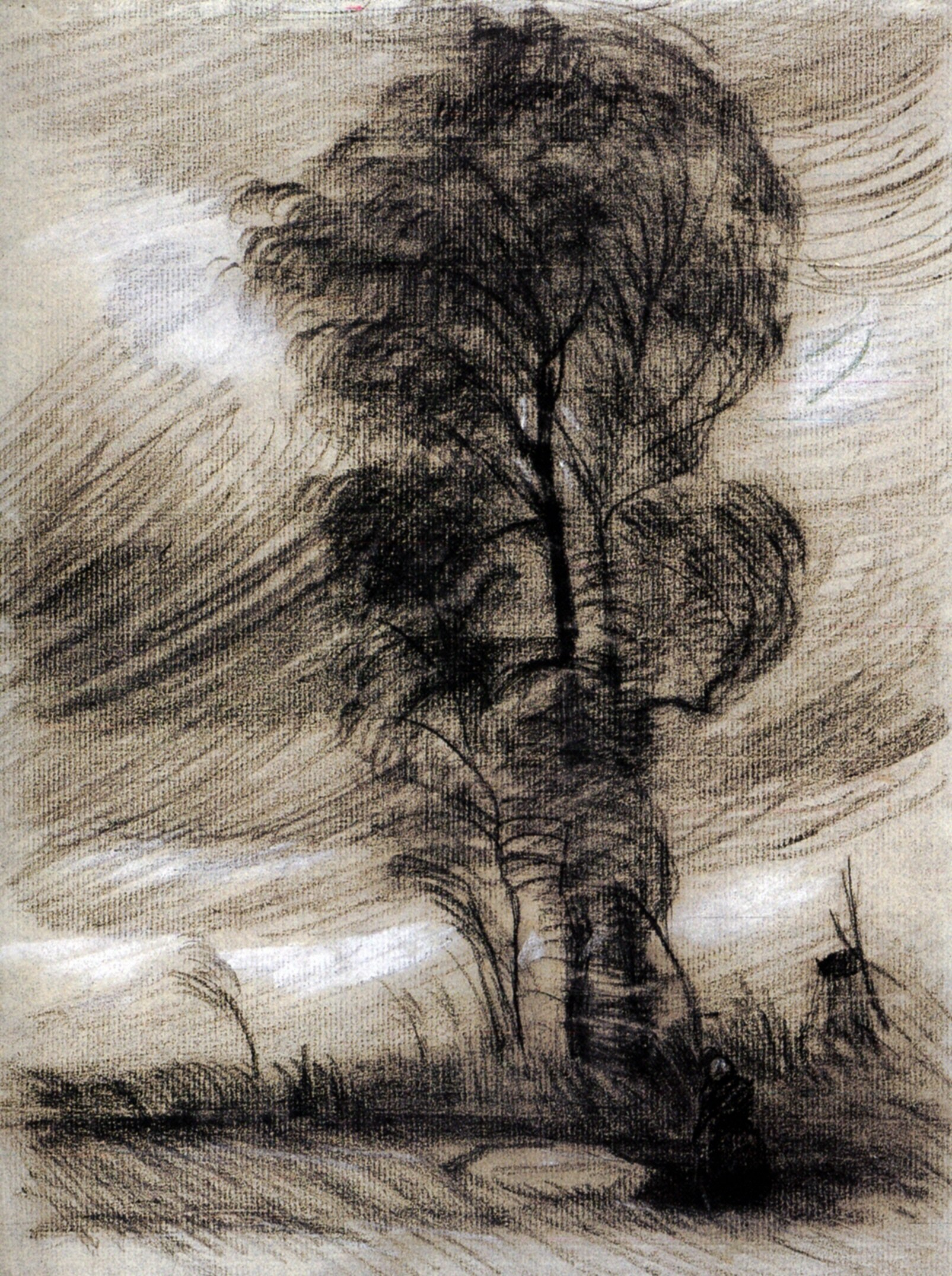 Landscape in Stormy Weather (1885) Vincent van Gogh tablo - Dekolata