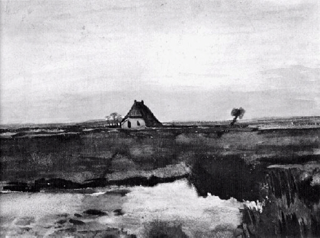 Landscape with a Farm (1883) Vincent van Gogh tablo - Dekolata
