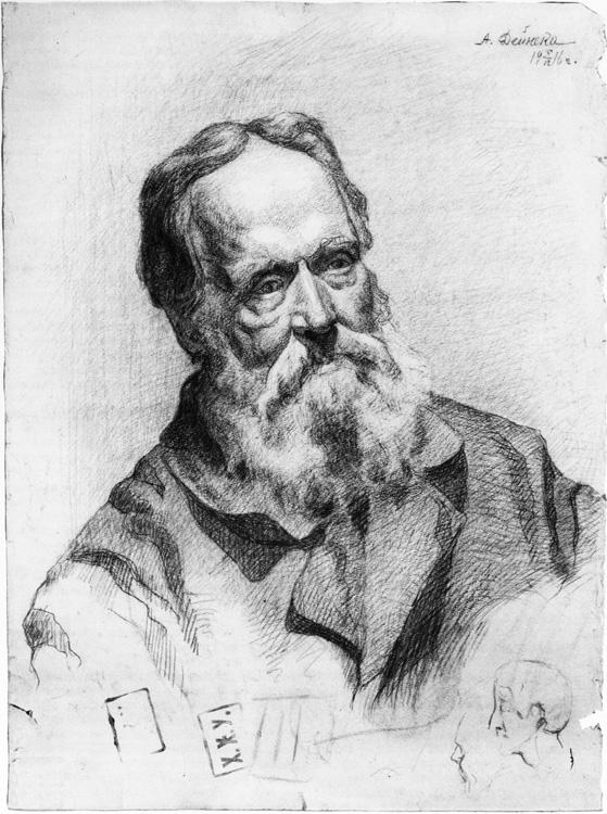 Portrait of an old man (1916) Aleksandr Deyneka tablo - Dekolata
