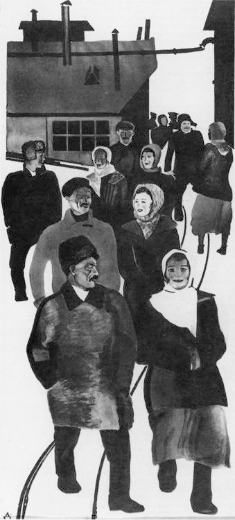 With change (1927) Aleksandr Deyneka tablo - Dekolata
