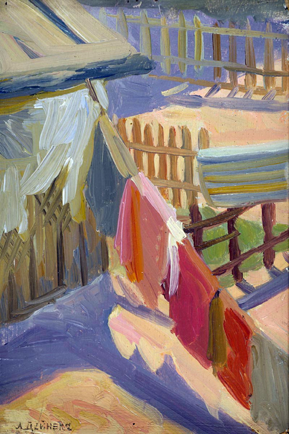 Yard. Board (1920) Aleksandr Deyneka tablo - Dekolata