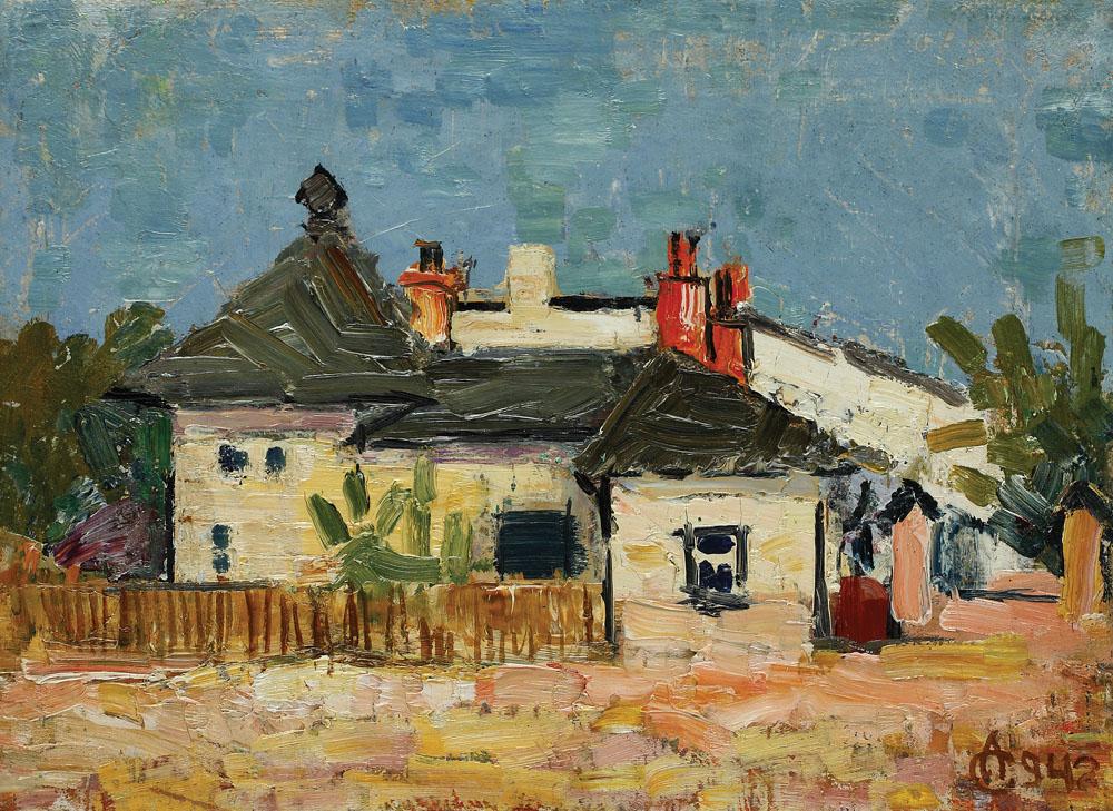 Landscape with Houses Alexandru Ciucurencu tablo - Dekolata