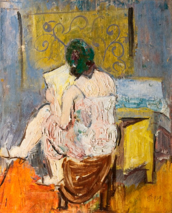 Woman Reading Alexandru Ciucurencu tablo - Dekolata