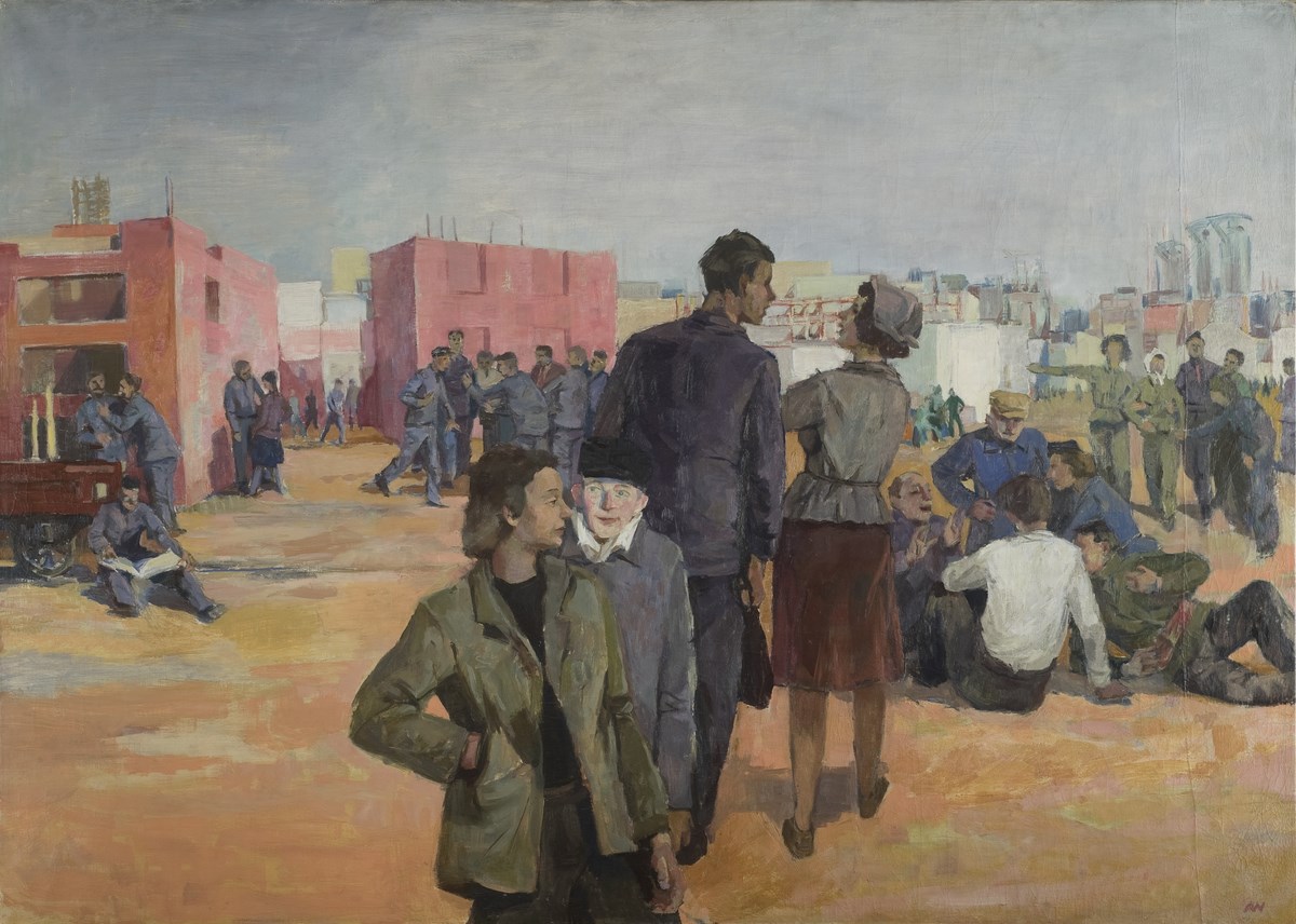 Fajrant W Nowej Hucie (1953) Andrzej Wróblewski tablo - Dekolata