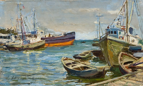Batumi port (1932) – Dmitry Nalbandyan Tablo