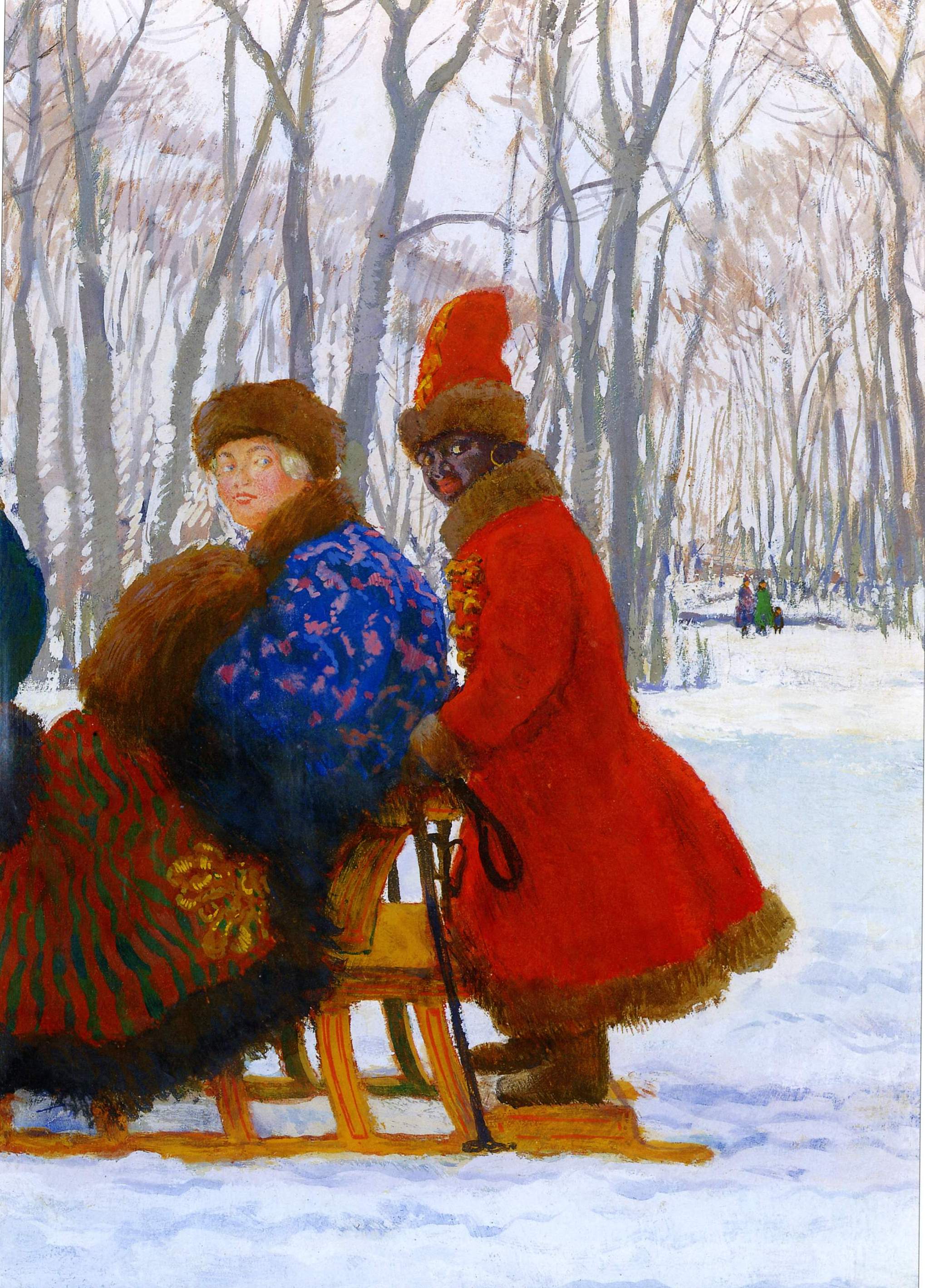 Departure of Empress Elizabeth Petrovna (1916) Eugene Lanceray tablo - Dekolata