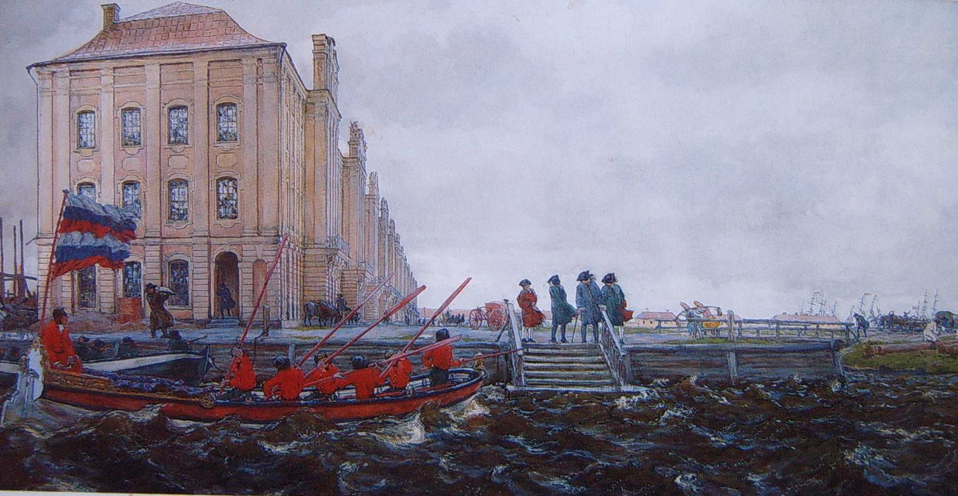 Early 18th Century Petersburg (1906) Eugene Lanceray tablo - Dekolata
