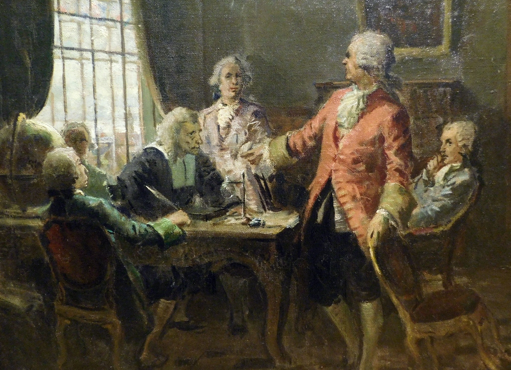 Lomonosov in Germany. The scientific Debate. (1900) – Eugene Lanceray Tablo