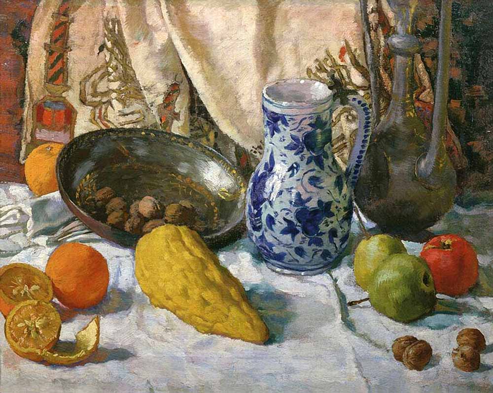 Still life with a towel Hadji Murat (1920) Eugene Lanceray tablo - Dekolata