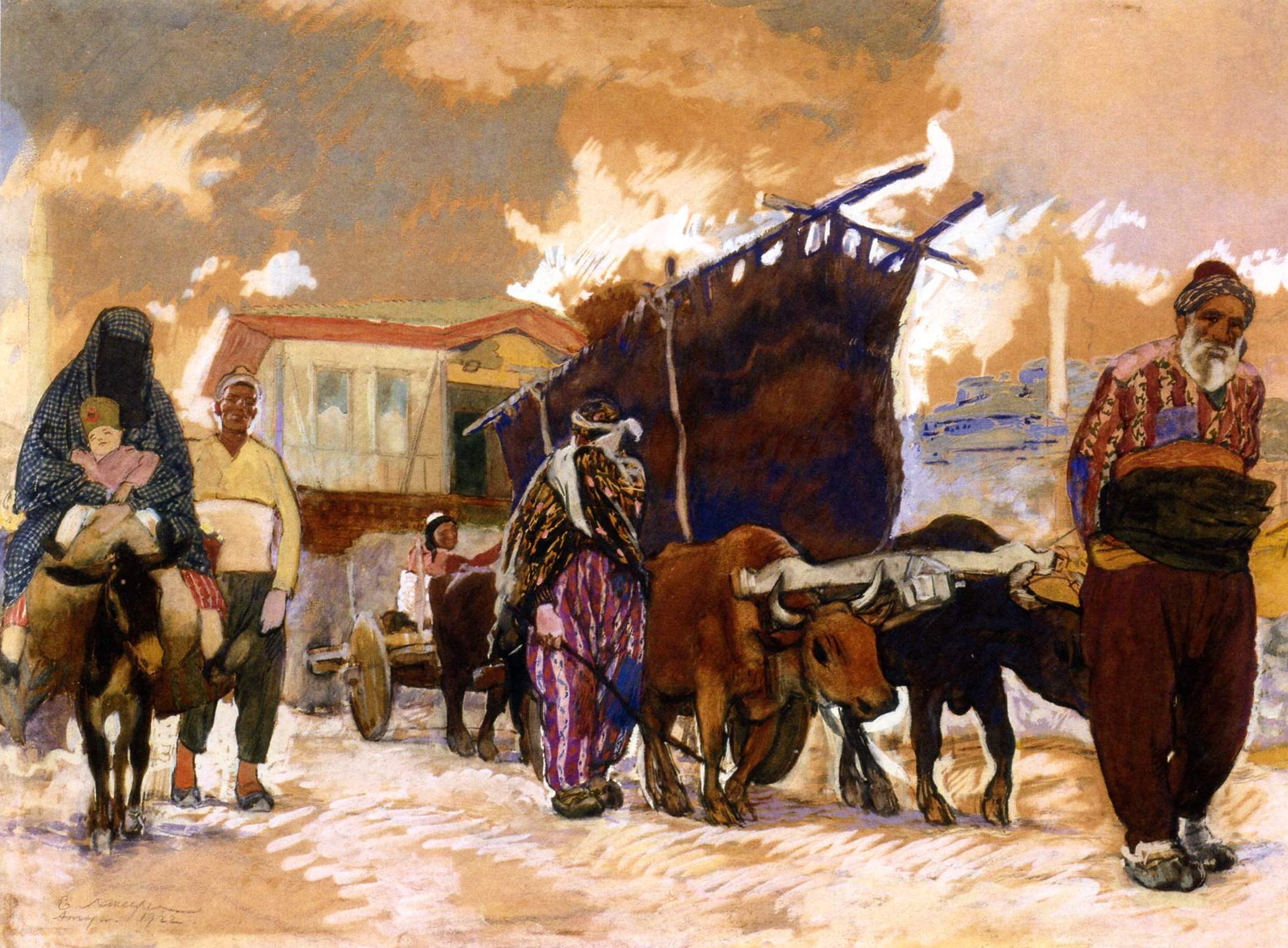 Street in Ankara (1922) – Eugene Lanceray Tablo