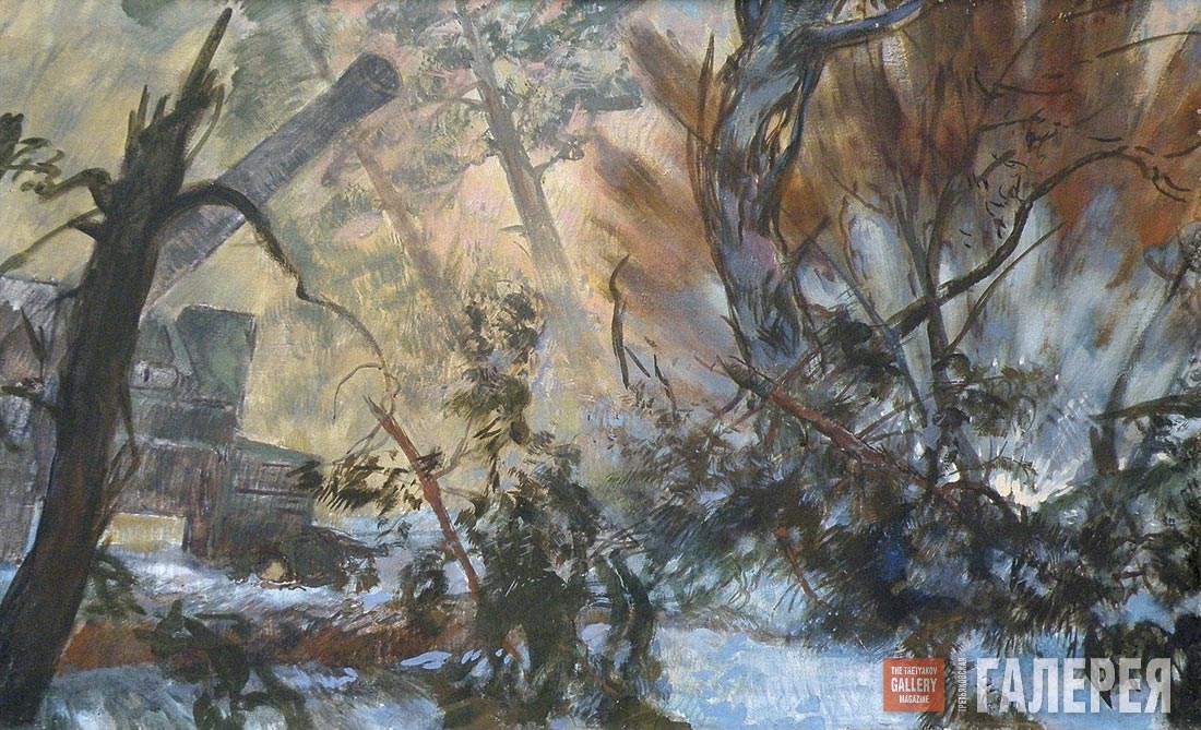 The Defeat of the German Heavy Battery (1942) Eugene Lanceray tablo - Dekolata