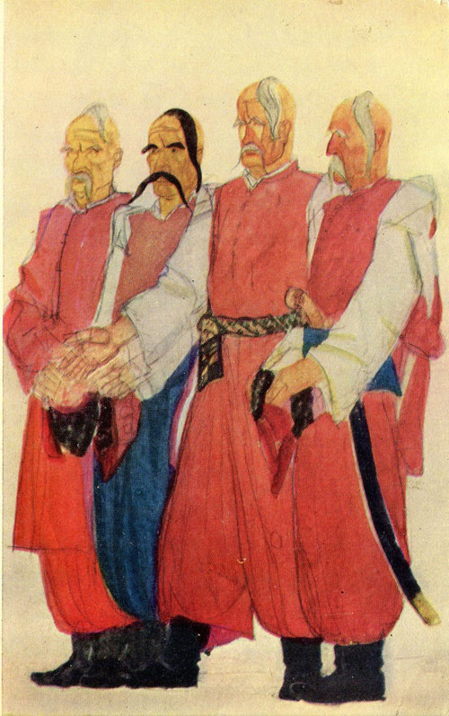 Costume Design to Mykola Lysenko's Opera 'Taras Bulba' Fedir Krychevsky tablo - Dekolata